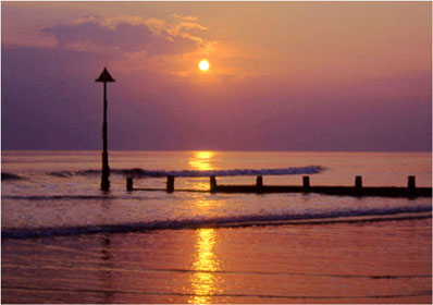 Sunset at Tywyn photographed by Andrew McCartney.